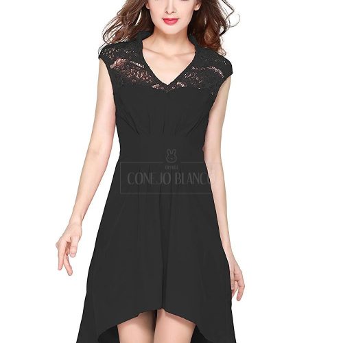 Vestido Cuello en V Jephny - S