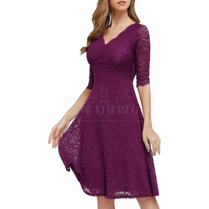 Vestido morado - 2XL