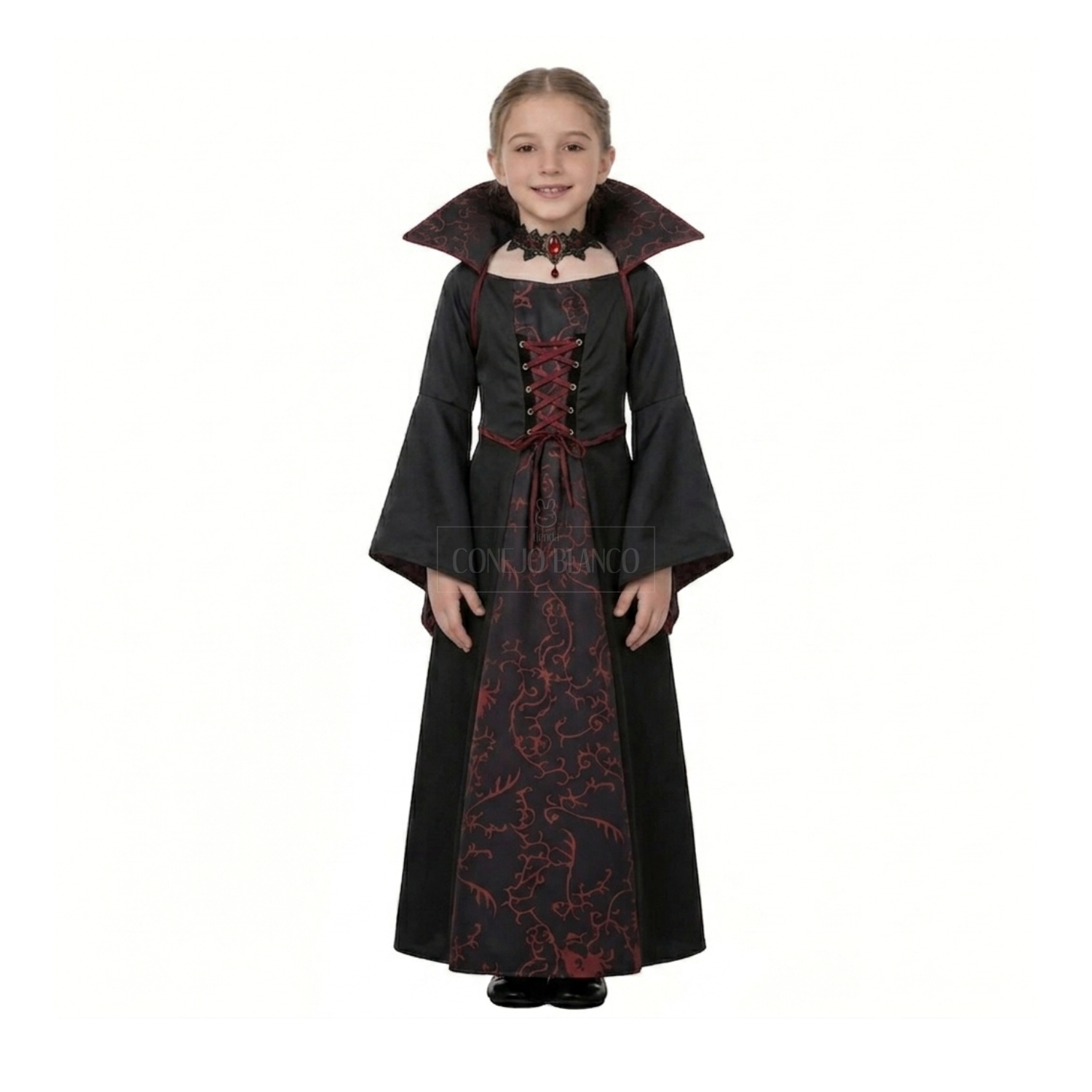 Vestido Vampira Niña T6
